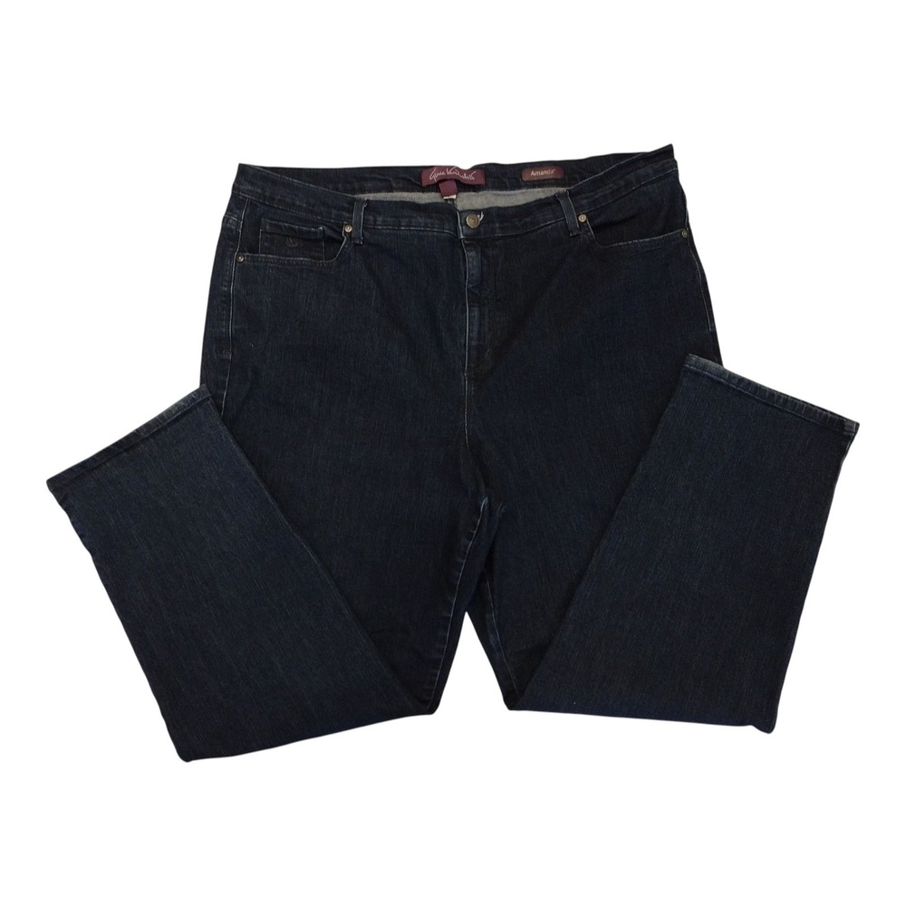 Gloria Vanderbilt Amanda Jeans Ladies 22W Blue Dark Wash